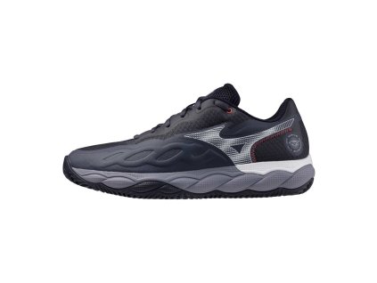 Unisex tenisová obuv Mizuno WAVE ENFORCE COURT CC(U) / Odyssey Gray/White/BlueGranite (Velikost 45.0/10.5)