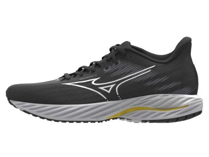 Pánská běžecká obuv Mizuno WAVE INSPIRE 21(M) / Black/White/Vibrant Yellow (Velikost 46.5/11.5)