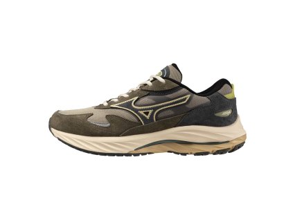 Unisex vycházková obuv Mizuno WAVE RIDER ? / Vintage Khaki/Black Sand/Grape Leaf (Velikost 40.0/6.5)