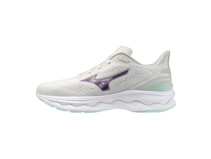 Dámská běžecká obuv Mizuno WAVE SERENE 2(W) / Snow White/Dark Purple/Ice Gre (Velikost 37.0/4.5)