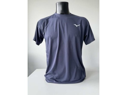 Pánské sportovní tričko Mizuno Drylite Tee Mens / Graphite (Velikost L)