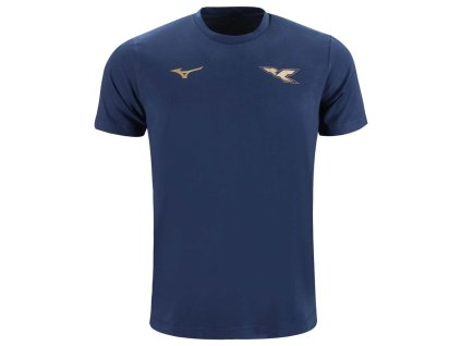 Pánské tričko Mizuno 125 Cotton Tee 2 Lazio / Navy (Velikost S)