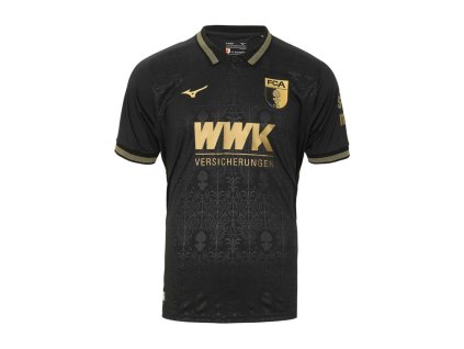Pánské fotbalové tričko Mizuno 3rd Jersey Augsburg(M) / Black (Velikost S)