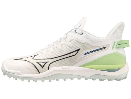 Unisex hokejová obuv Mizuno WAVE LEOPARDUS / White/GRidge/Lolite (Velikost 36.5/4.0)