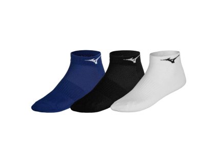 Ponožky Mizuno Training Mid 3P(U) / White/Black/Estate Blue (Velikost L)