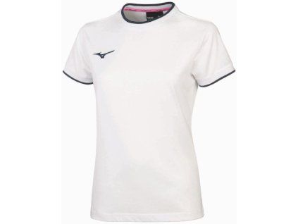 Mizuno Tee/White/Navy (Velikost M)