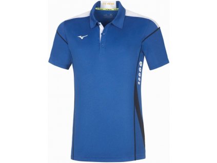 Pánské sportovní tričko Mizuno Hex Rect Polo/Royal/White