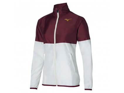Dámská sportovní bunda Mizuno Printed Jacket/Cabernet/White