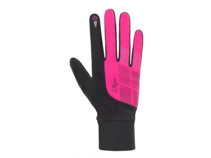 Etape - dámské rukavice SKIN WS+, černá/růžová