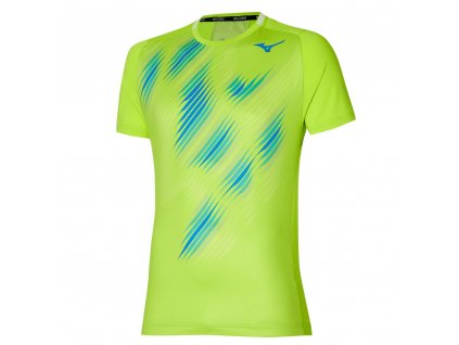Pánské sportovní tričko Mizuno Shadow Graphic Tee/Emerald Blue