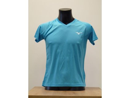 Dámské sportovní tričko Mizuno Drylite Tee AW20 W/Scuba Blue