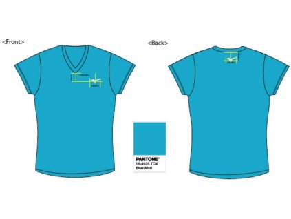 Dámské sportovní tričko Mizuno DryliteTeeWomen's/BlueAtoll/White