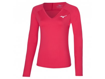 Dámské sportovní tričko Mizuno L/S Tee / Opera Red