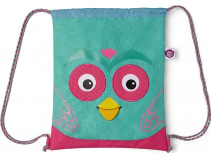 Školní sáček batůžek Affenzahn Kids Sportsbag Owl turquoise