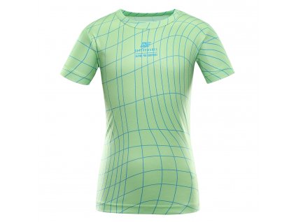 Dětské rychleschnoucí triko ALPINE PRO BASIKO neon green gecko varianta pa