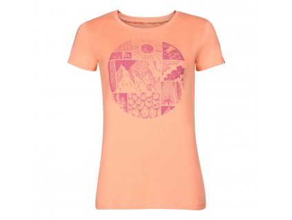 Dámské triko z organické bavlny ALPINE PRO ECCA peach pink varianta pb