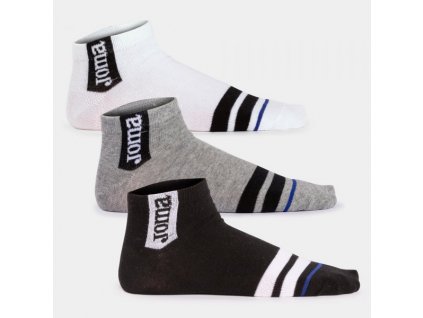 Ponožky JOMA BETA SOCKS WHITE MELANGE GREY BLACK