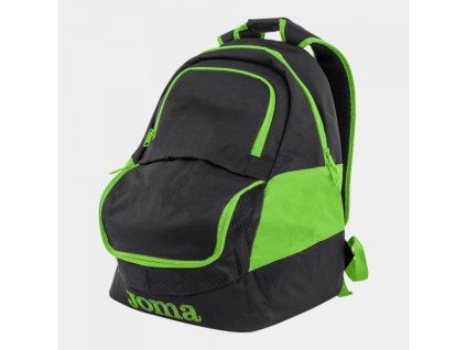 Sportovní batoh JOMA BACKPACK DIAMOND II BLACK-FLUOR GREEN (Velikost S, Barva NEGRO-VERDE FLUOR)