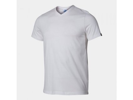 Pánské tričko JOMA VERSALLES SHORT SLEEVE T-SHIRT WHITE (Barva WHITE, Velikost S)
