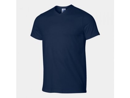 Pánské tričko JOMA VERSALLES SHORT SLEEVE T-SHIRT MELANGE GRAY (Barva NAVY, Velikost S)