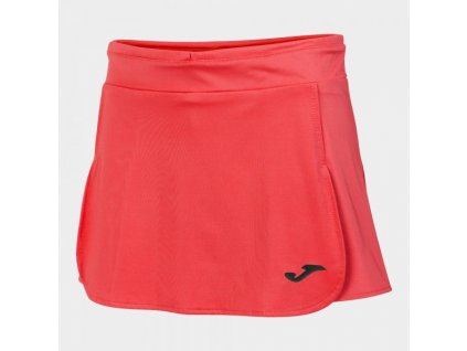 Dámská/Dívčí sportovní sukně JOMA OPEN II CORAL FLUOR TENNIS SKIRT (Barva CORAL FLUOR, Velikost 152)