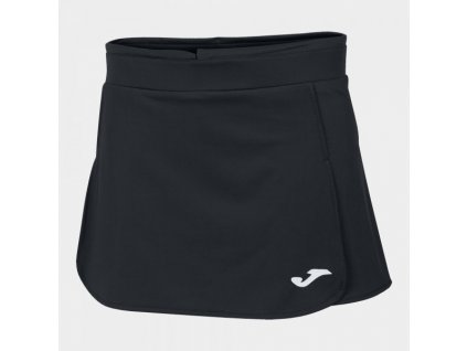 Dámská/Dívčí sportovní sukně JOMA OPEN II BLACK TENNIS SKIRT (Barva BLACK, Velikost 2XL-3XL)
