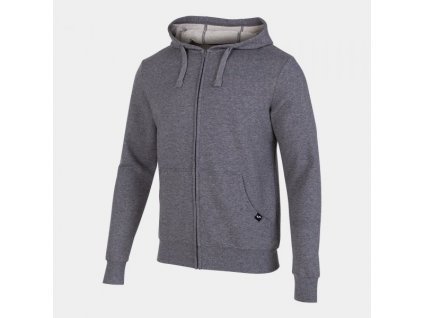 Pánská/Chlapecká mikina JOMA JUNGLE ZIP-UP HOODIE MELANGE GREY (Barva GREY, Velikost 2XL)