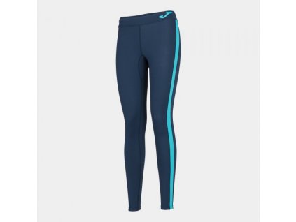 Dámské/Dívčí legíny JOMA ASCONA LONG TIGHT DARK NAVY-FLUOR TURQUOISE (Barva NAVY-TURQUOISE, Velikost 152)