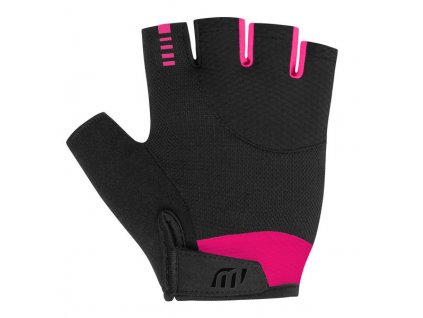 Wista – dámské rukavice, černá/růžová