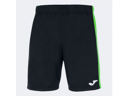 Sportovní šortky JOMA MAXI SHORT BLACK FLUOR GREEN (Barva NEGRO-VERDE FLUOR, Velikost 2XL-3XL)