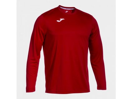 Pánské/Chlapecké sportovní tričko JOMA T-SHIRT COMBI RED L/S (Barva RED, Velikost 152)