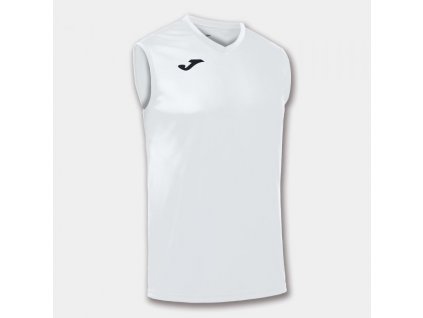 Pánské/Chlapecké sportovní tílko JOMA T-SHIRT BASIC WHITE SLEEVELESS (Barva WHITE, Velikost 152)
