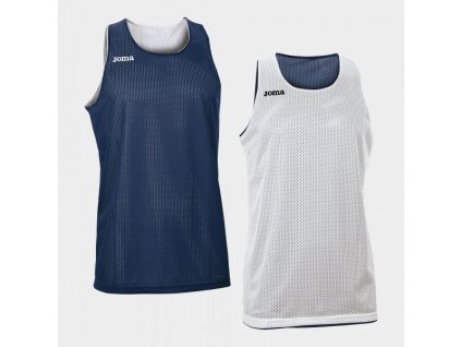 Pánské/Chlapecké basketbalové tričko JOMA REVERSIBLET-SHIRT ARO NAVY-WHITE SLEEVELESS