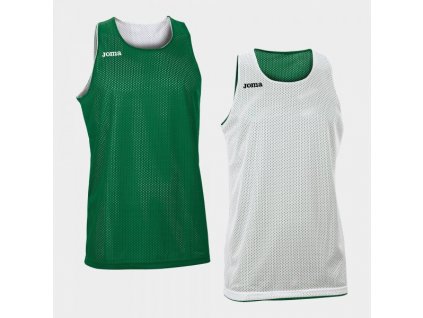 Pánské/Chlapecké basketbalové tričko JOMA REVERSIBLET-SHIRT ARO GREEN-WHITE SLEEVELESS