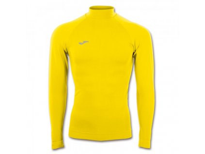 Sportní spodní zateplené tričko JOMA BRAMA CLASSIC SEAMLESS T-SHIRT YELLOW L/S (Barva YELLOW, Velikost 152-XS)