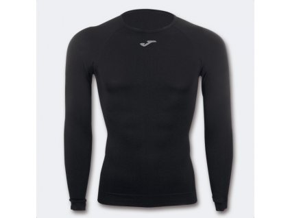 Sportovní spodní zateplené tričko JOMA BRAMA CLASSIC SEAMLESS T-SHIRT BLACK L/S (Barva BLACK, Velikost 152-XS)