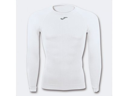 Sportovní spodní zateplené tričko JOMA BRAMA CLASSIC SEAMLESS T-SHIRT WHITE L/S (Barva WHITE, Velikost 128-140)