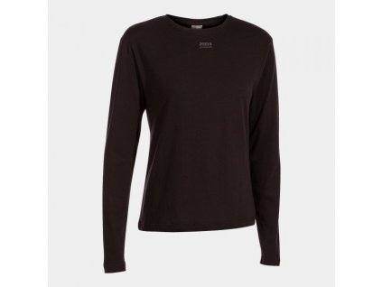 Dámké tričko JOMA DAPHNE LONG SLEEVE T-SHIRT BLACK (Velikost 2XL, Barva BLACK)