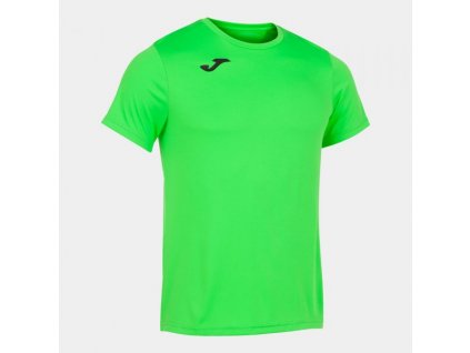 Pánské/Chlapecké sportovní tričko JOMA RECORD II SHORT SLEEVE T-SHIRT FLUOR GREEN (Velikost 2XL, Barva FLUOR GREEN)