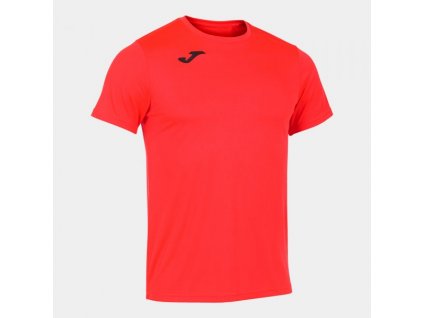 Pánské/Chlapecké sportovní tričko JOMA RECORD II SHORT SLEEVE T-SHIRT FLUOR CORAL (Velikost 2XL, Barva CORAL FLUOR)
