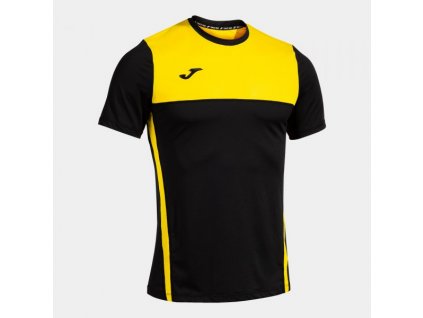Pánské běžecké tričko JOMA R-TRAIL NATURE SHORT SLEEVE T-SHIRT BLACK YELLOW
