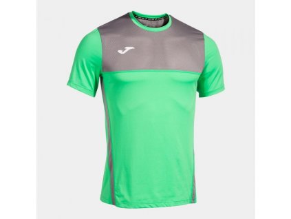 Pánské běžecké tričko JOMA R-TRAIL NATURE SHORT SLEEVE T-SHIRT GREEN GREY