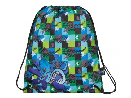 Školní sáček na přezůvky tělocvik Bagmaster ALFA 7 C Blue Green