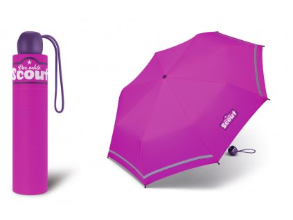 Dívčí skládací deštník Scout Basic pink 2019