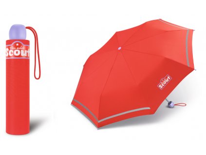 Chlapecký skládací deštník Scout Basic red