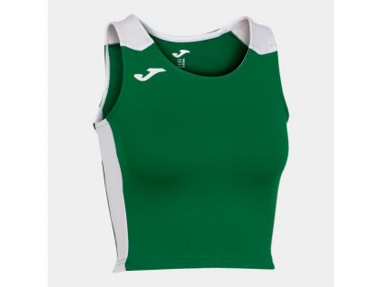 Dámský/Dívčí sportovní top JOMA RECORD II TOP GREEN WHITE (Velikost L, Barva GREEN-WHITE)