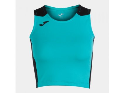 Dámský/Dívčí sportovní top JOMA RECORD II TOP TURQUOISE BLACK (Velikost 128-140, Barva TURQUOISE)