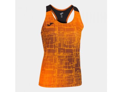 Dámské/Dívčí sportovní tílko JOMA ELITE VIII TANK TOP ORANGE BLACK