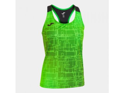 Dámské/Dívčí sportovní tílko JOMA ELITE VIII TANK TOP FLUOR GREEN BLACK