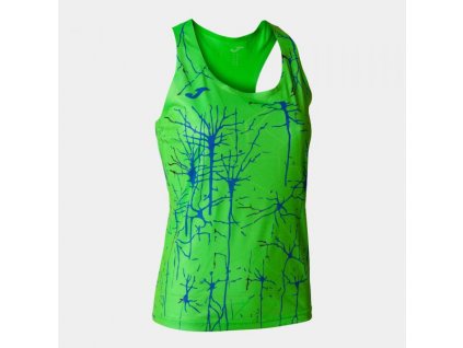 Dámské/Dívčí sportovní tílko JOMA ELITE IX TANK TOP FLUOR GREEN (Velikost M, Barva FLUOR GREEN)